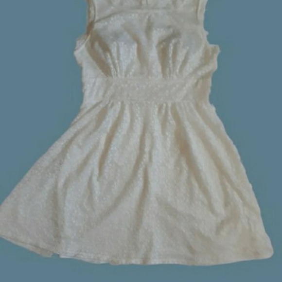 Womens Ivory Lace Lined Sleeveless Dress sz 12 - Picture 9 of 12
